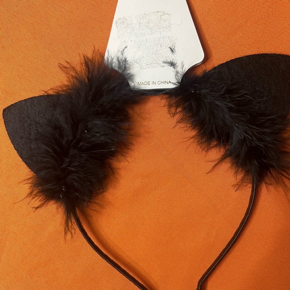 6/$25 nOir Jewelry Black Cat Ears Headband - Picture 8 of 11